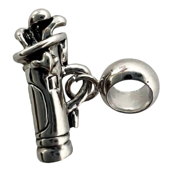 Silver Golf Bag Charm - Picture 1 of 3